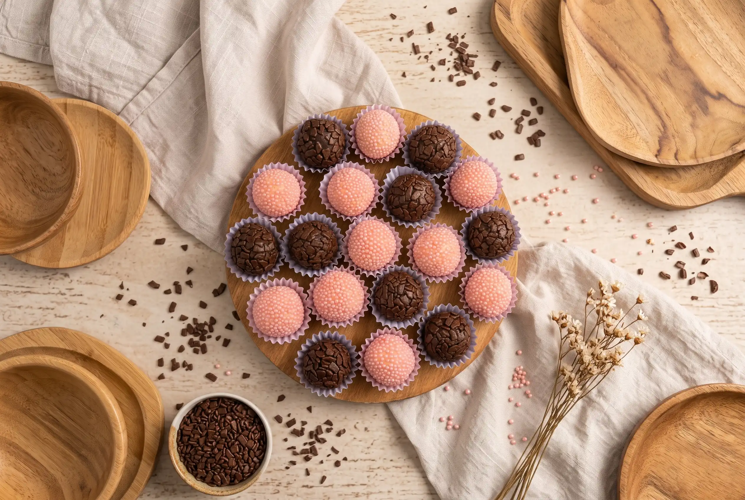 Docinhos brigadeiro e ninho